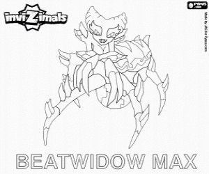 malvorlagen Beatwidow Max, Invizimals ausmalbilder