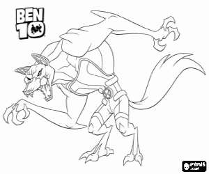malvorlagen BenWolf, ein Ben 10 alien ausmalbilder