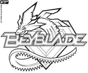 malvorlagen Beyblade-Logo mit dem Drachen ausmalbilder