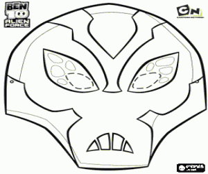 malvorlagen Big Chill Maske, Ben 10 Alien Force ausmalbilder