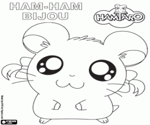 malvorlagen Bijou, ein Hamster Hamtaro ausmalbilder