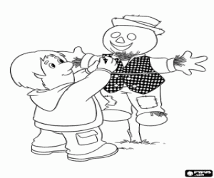 malvorlagen Bill Thompson und eine Vogelscheuche ausmalbilder