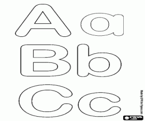 malvorlagen Blase Alphabet, Buchstaben A, B, C ausmalbilder