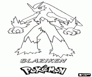 malvorlagen Blaziken, ein Pokemon ausmalbilder