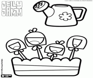 malvorlagen Blumen und Gießkanne von Jelly Jamm ausmalbilder