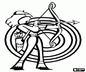 malvorlagen Bogenschütze neben dem Ziel ausmalbilder
