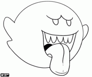 malvorlagen Ein Boo, Super Mario Bros ausmalbilder