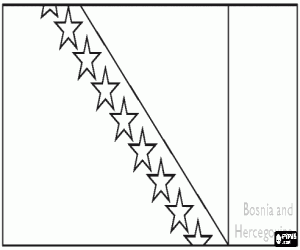 malvorlagen Bosnien und Herzegowina flagge ausmalbilder