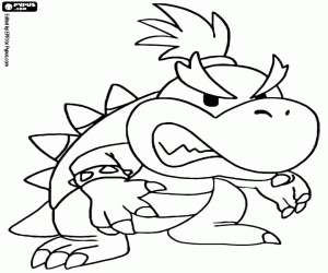 malvorlagen Bowser Jr., Super Mario Bros ausmalbilder
