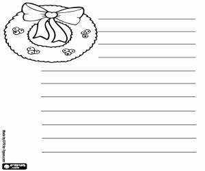 malvorlagen Einen Brief mit Adventskranz ausmalbilder