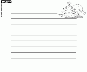 malvorlagen Brief mit Pypus und Weihnachtsbaum ausmalbilder