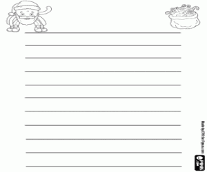malvorlagen Brief mit Pypus als Weihnachtsmann ausmalbilder