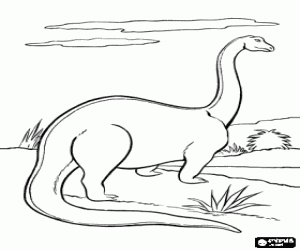 malvorlagen Brontosaurus blickte den Horizont ausmalbilder