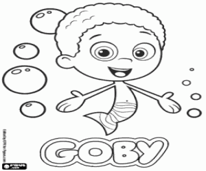 malvorlagen Einer der Bubble Guppies, Goby ausmalbilder