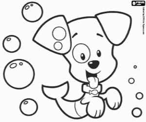 malvorlagen Bubble Puppy, einen Fisch-Welpen ausmalbilder