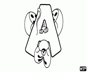 malvorlagen Buchstabe A mit dem schelmischen mäuschen ausmalbilder