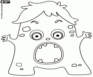 malvorlagen Buchstabe A, ein Monster mit armen ausmalbilder
