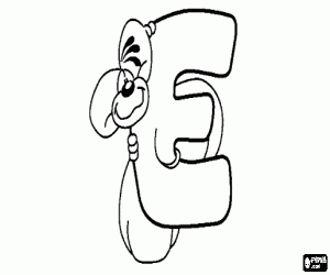 malvorlagen Buchstabe E mit dem schelmischen mäuschen ausmalbilder