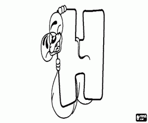 malvorlagen Buchstabe H mit dem schelmischen mäuschen ausmalbilder