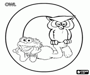 malvorlagen Buchstabe O mit Zoe und eine Eule ausmalbilder