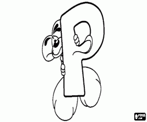 malvorlagen Buchstabe P mit dem schelmischen mäuschen ausmalbilder