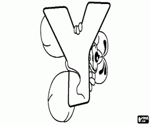 malvorlagen Buchstabe Y mit dem schelmischen mäuschen ausmalbilder