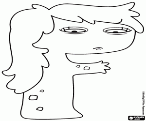 malvorlagen Buchstaben F, ein Monster im Profil ausmalbilder