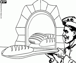 malvorlagen Der Bäcker und der Brotbackofen ausmalbilder