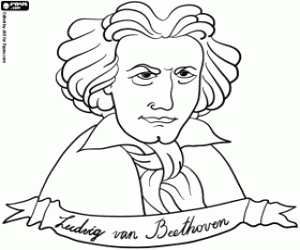 malvorlagen Die Büste von Beethoven ausmalbilder