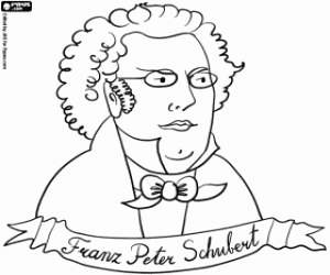 malvorlagen Die Büste von Schubert ausmalbilder