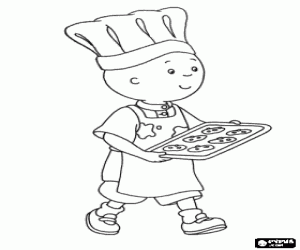 malvorlagen Caillou der Küchenchef und Cookies ausmalbilder