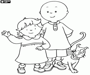 malvorlagen Caillou, Rosie und Gilbert ausmalbilder
