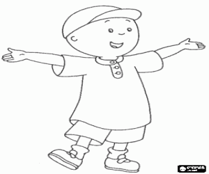 malvorlagen Caillou mit seiner Baseballkappe ausmalbilder