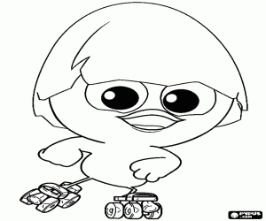 malvorlagen Calimero mit Rollschuhe ausmalbilder