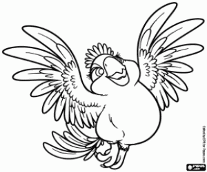 malvorlagen Carla, die älteste Tochter von Blu und Jewel ausmalbilder