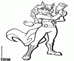 malvorlagen Carmelita Fox, Sly Cooper ausmalbilder