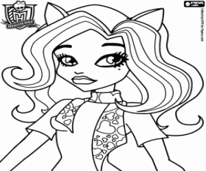 malvorlagen Catrine DeMew, Studentin MonsterHigh ausmalbilder