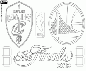 malvorlagen Cavaliers vs Warriors, 2018 NBA Finals ausmalbilder