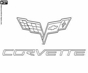 malvorlagen Chevrolet Corvette logo ausmalbilder
