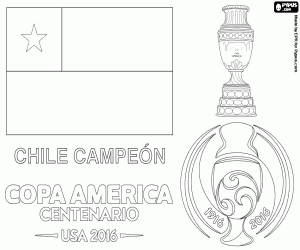 malvorlagen Chile, Meister Copa America 2016 ausmalbilder