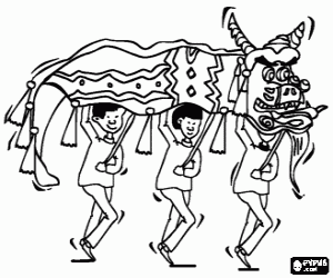 malvorlagen Der chinesische Drache an der Feier ausmalbilder