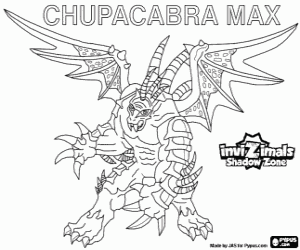 malvorlagen Chupacabra, Invizimals Schattenzone ausmalbilder