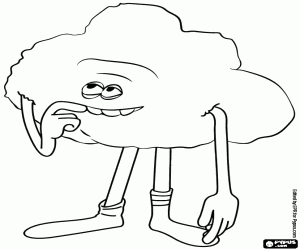 malvorlagen Cloud Guy, ein Charakter der Trolls ausmalbilder