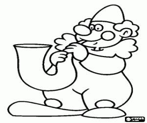 malvorlagen Clown spielt das Saxophon ausmalbilder