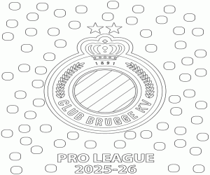 malvorlagen Club Brugge, Meister 2025-2026 ausmalbilder