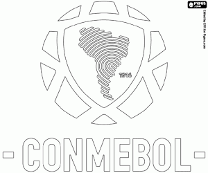 malvorlagen Conmebol-Logo, südamerikanischer Fußball ausmalbilder