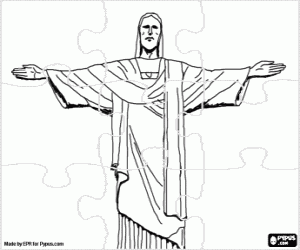 malvorlagen Corcovado Christus, Brasilien puzzle ausmalbilder