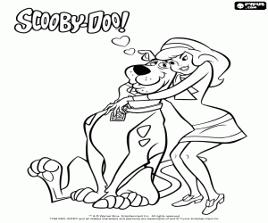 malvorlagen Daphnes Umarmung zu Scooby-Doo ausmalbilder
