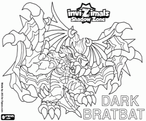 malvorlagen Dark Bratbat, Invizimals Schattenzone ausmalbilder