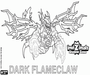 malvorlagen Dark Flameclaw,Invizimal Schattenzone ausmalbilder
